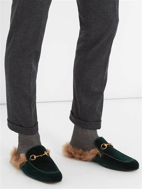 fur lined gucci loafers|Gucci loafers suede.